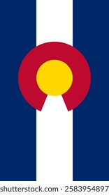 Vertical Colorado Flag Vector Images