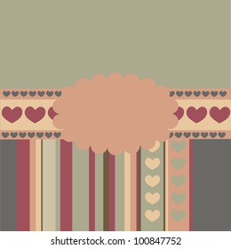 vertical colored lines on the cover with hearts