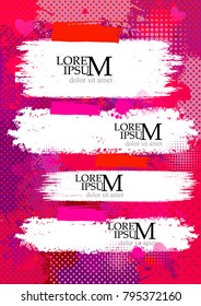 Vertical colorful  background with spots of paint. Vector