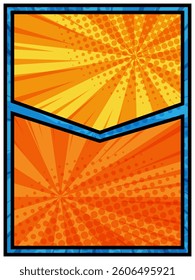 vertical comic on a vibrant pop art  background flat design vector illustration perfect for comic book designs, posters, and graphic projects