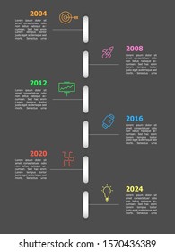 Vertical Company Mileston Template with place for your text