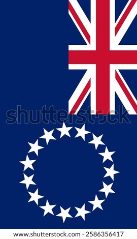 Vertical Cook Islands Flag Vector Images