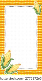 Vertical corn copy space frame rustic food design