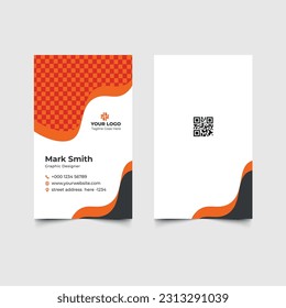 Vertical Corporate Business Card Design Template