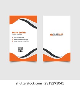 Vertical Corporate Business Card Design Template