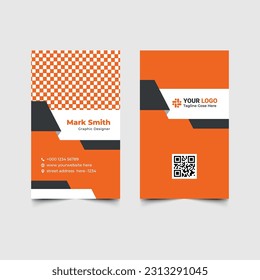 Vertical Corporate Business Card Design Template