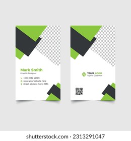 Vertical Corporate Business Card Design Template