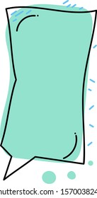 Vertical cover with frame and empty speech bubble. Template for graphic design and social media stories. Template for graphic design and social media stories. Vector illustration