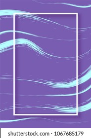 Vertical cover for graphic design. Background with brush decoration and frame. Vector illustration.