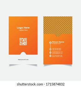 Diseño vertical creativo, corporativo, profesional, minimalista, moderno, abstracto, elegante, limpio y de diseño de tarjetas de visita.