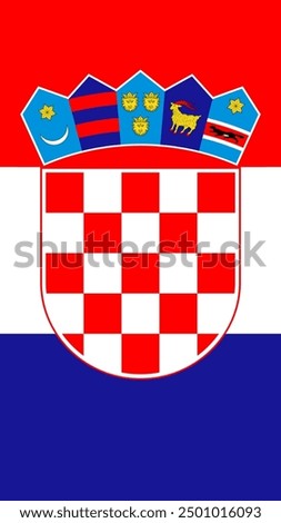 Vertical Croatia Flag, Vertical Flag of Croatia