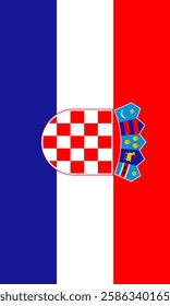 Vertical Croatia Flag Vector Images