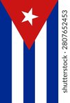 Vertical Cuba Flag Banner Vector Design Cuban Hanging Flag Clip