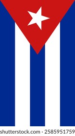 Vertical Cuba Flag Vector Images