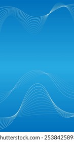 vertical Curve wavy luxary Blue line in black background. Banner, poster, logo golden color on dark background.shopping , big percent label discount. Creative marketing concept. Vector illustration