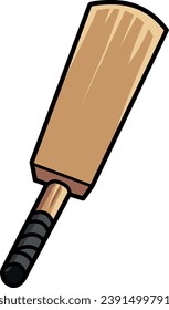 A vertical of cute kawaii cricket bat clipart