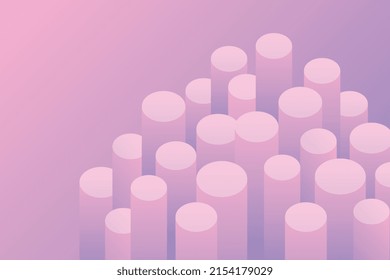 The vertical cylinder shapes in the row background. Abstract design motion vector illustration