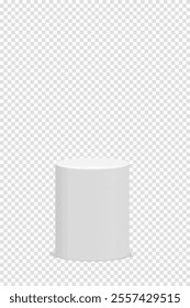 vertical cylindrical column isolated on transparent background. 3d vector illustration
