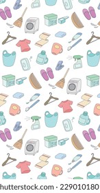 Vertical daily necessities pattern illustration