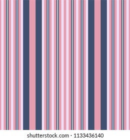 Vertical dark blue and pink stripes print vector