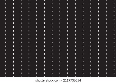 Vertical of dash line. Seamless design 
 rhombuswhite on black background. Design print for illustration, texture, textile, wallpaper, background. Set 7