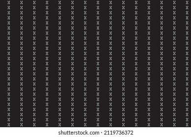 Vertical of dash line. Seamless design 
 x shape white on black background. Design print for illustration, texture, textile, wallpaper, background. Set 13