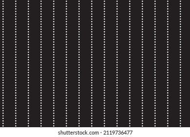 Vertical of dash line. Seamless design 
 dots white on black background. Design print for illustration, texture, textile, wallpaper, background. Set 4