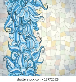 Vertical decorative background with hand