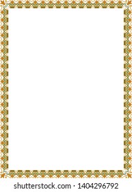 Vertical decorative frame for decoration, vector template on white background.