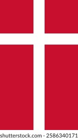 Vertical Denmark Flag Vector Images