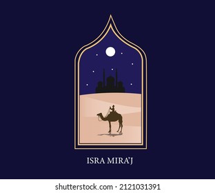 Vertical Desain Greeting post Isra mira'j