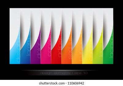 Vertical design element in editable vector format