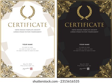 Vertical design template for awards, invitations, awards type149