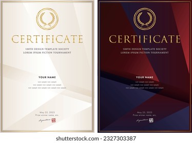 Vertical design template for awards, invitations, awards type154