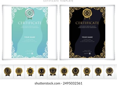 Vertical design template for awards, invitations, awards type210