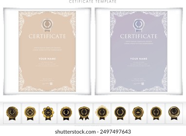 Vertical design template for awards, invitations, awards type212