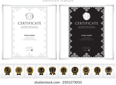 Vertical design template for awards, invitations, awards type219