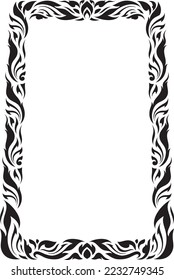Vertical Design of Thailand flower square frame border, stencil, invitation, greeting, printing, advertise vintage concept	