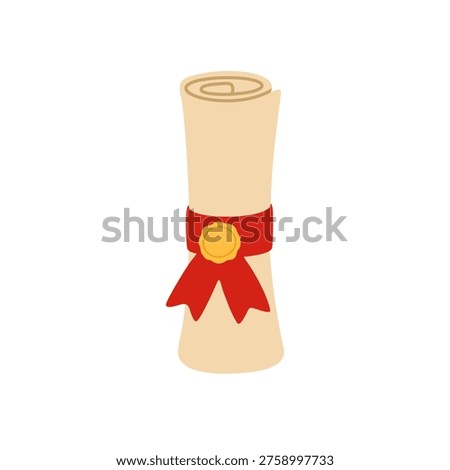 Vertical Diploma Scroll With Ribbon