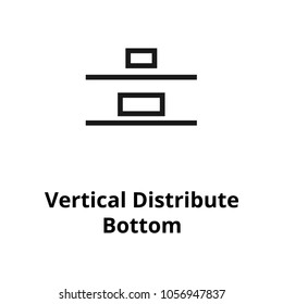 Vertical Distribute Bottom Line Icon