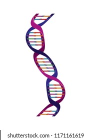 vertical dna chain science icon
