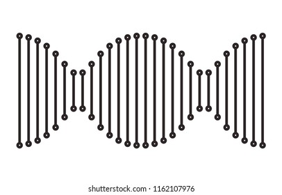 vertical dna chain science monochrome