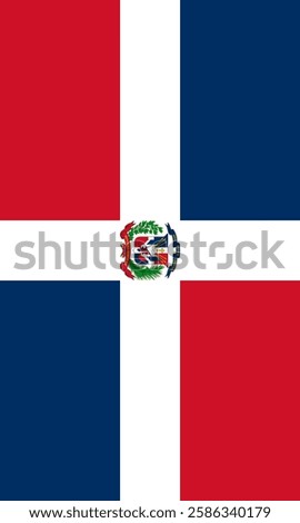Vertical Dominican Republic Flag Vector Images