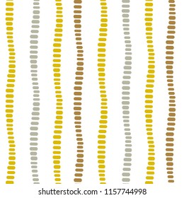 Vertical dotted decorative stripes seamless vector pattern.