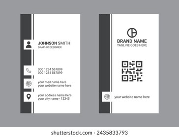 Vertical double sided business card template design. and visiting card design.