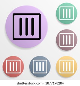 Vertical drying badge color set icon. Simple glyph, flat vector of wash icons for ui and ux, website or mobile application