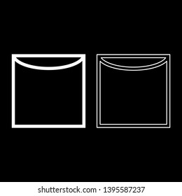 Vertical drying on hanger Clothes care symbols Washing concept Laundry sign icon outline set white color vector