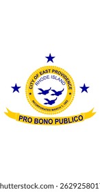 Vertical East Providence, Rhode Island Flag, USA