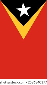 Vertical East Timor Flag Vector Images