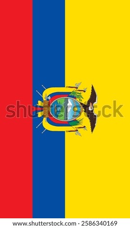 Vertical Ecuador Flag Vector Images